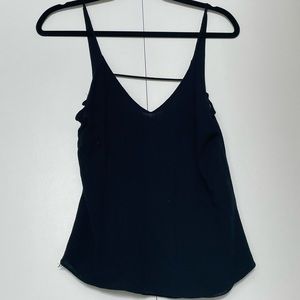 Zara Black Tank Top With Open back